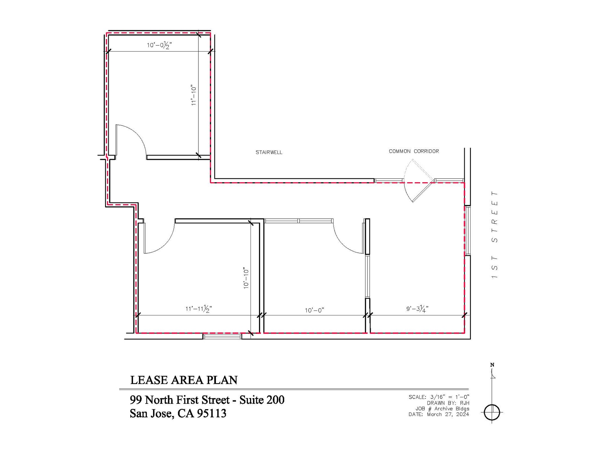 99 N 1st St, San Jose, CA en alquiler Plano de la planta- Imagen 1 de 1