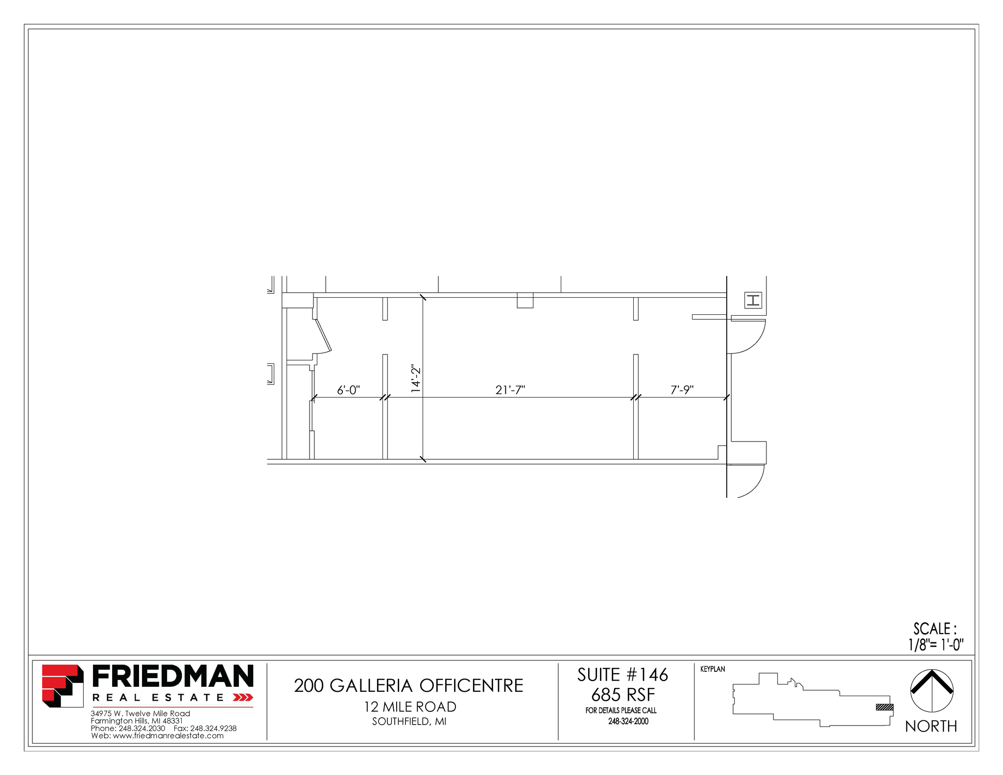 200 Galleria Officentre, Southfield, MI en venta Plano de la planta- Imagen 1 de 2