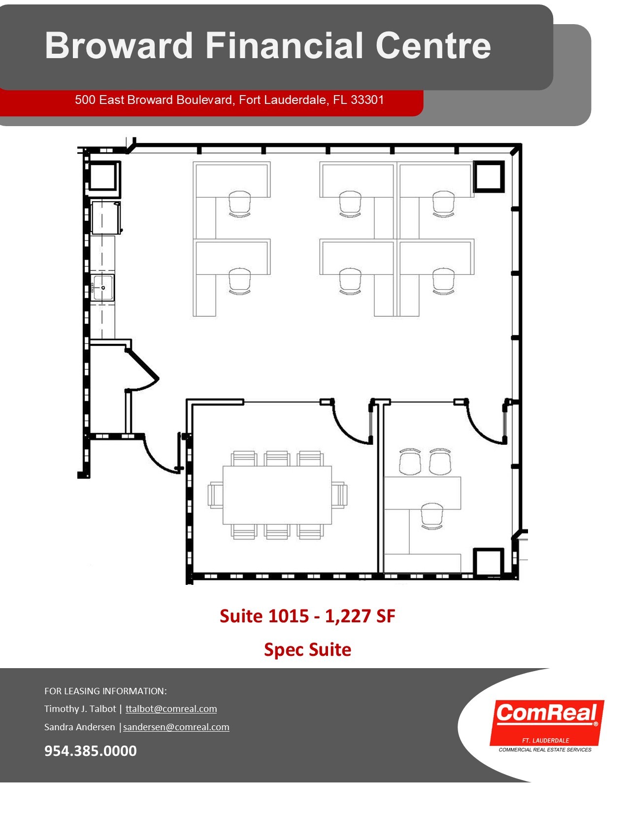 500 E Broward Blvd, Fort Lauderdale, FL en alquiler Plano de la planta- Imagen 1 de 1