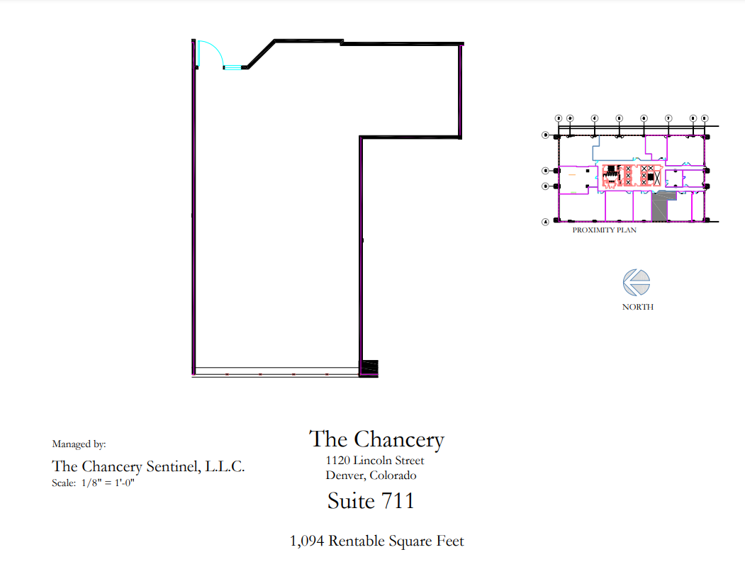 1120 Lincoln St, Denver, CO en alquiler Plano de la planta- Imagen 1 de 1