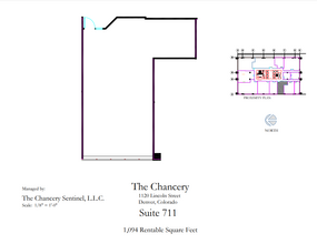 1120 Lincoln St, Denver, CO en alquiler Plano de la planta- Imagen 1 de 1