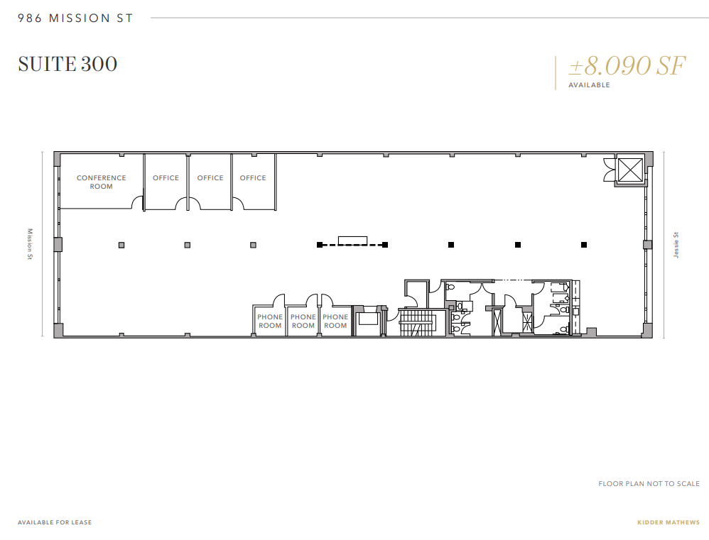 986 Mission St, San Francisco, CA en alquiler Plano de la planta- Imagen 1 de 1