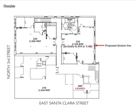 101-115 E Santa Clara St, San Jose, CA en alquiler Plano de la planta- Imagen 1 de 1