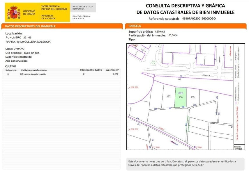 Terreno en Cullera, Valencia en venta - Foto del edificio - Imagen 2 de 2