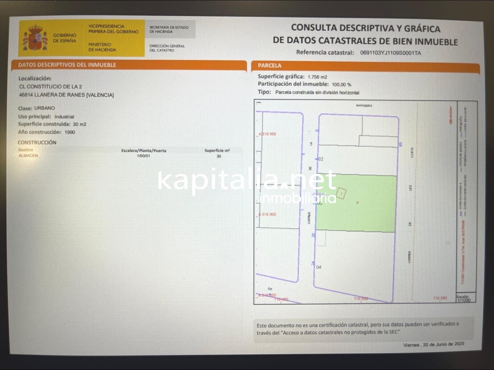 Terreno en Llanera de Ranes, Valencia en alquiler Foto principal- Imagen 1 de 2