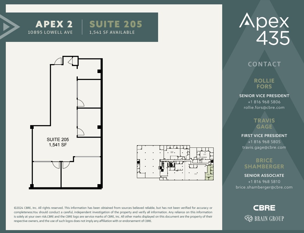 10881 Lowell Ave, Overland Park, KS en alquiler Plano de la planta- Imagen 1 de 1