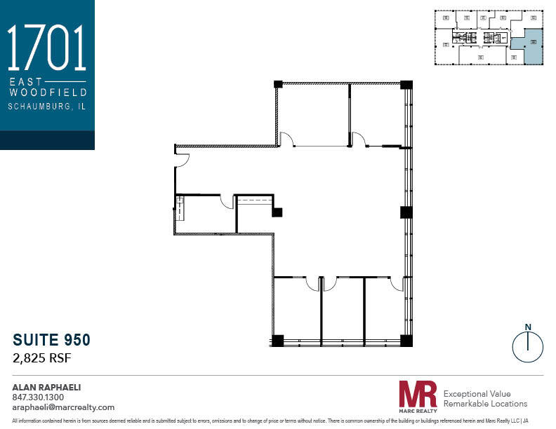 1701 E Woodfield Rd, Schaumburg, IL en alquiler Plano de la planta- Imagen 1 de 9