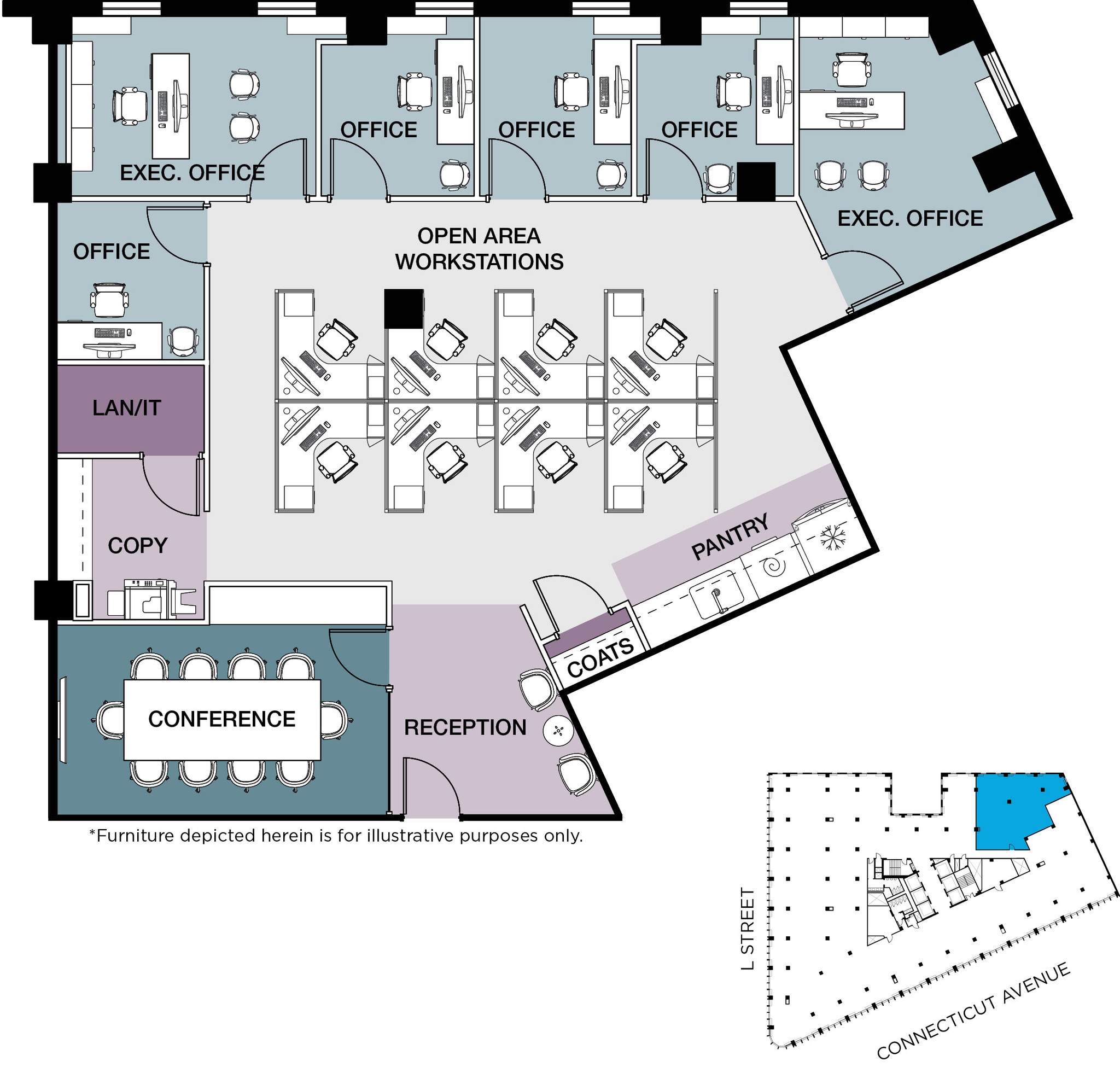 1025 Connecticut Ave NW, Washington, DC en alquiler Plano de la planta- Imagen 1 de 12