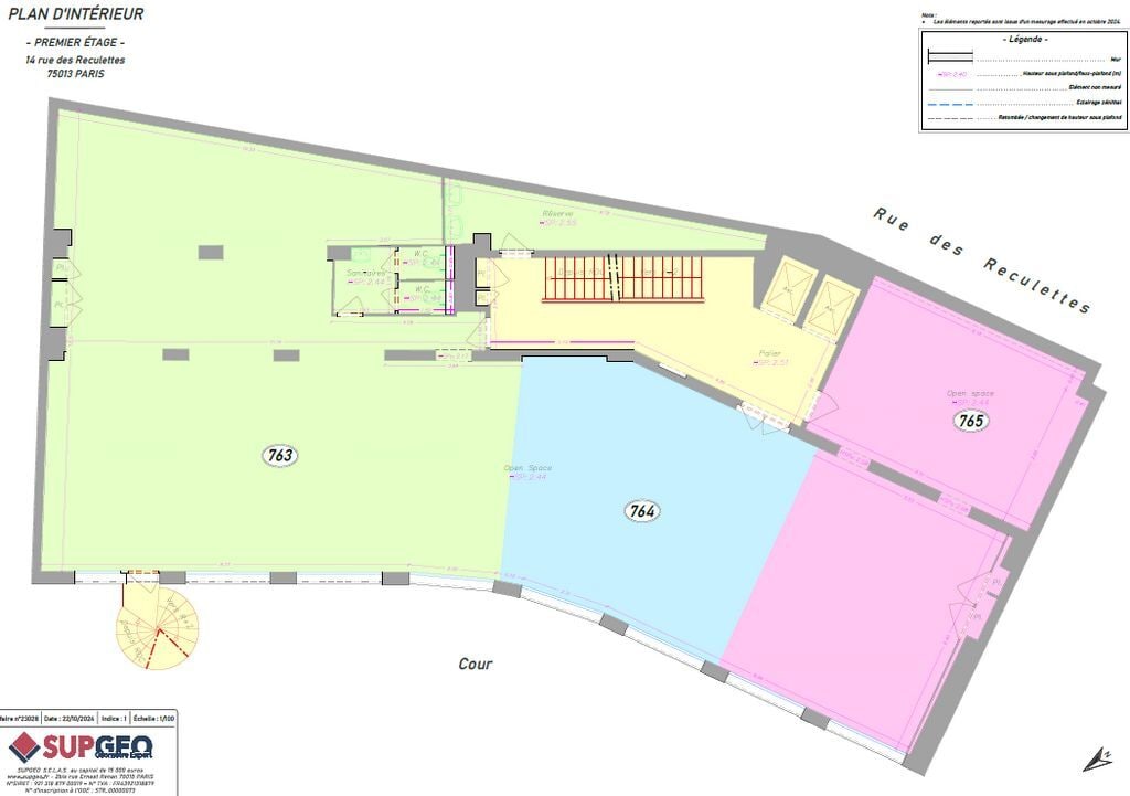 14 Rue Des Reculettes, Paris, PAR 75013 - Unidad Lot 1er - - Plano de la planta - Image 1 of 5