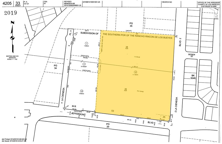 3321 S La Cienega Blvd, Los Angeles, CA en alquiler - Plano de solar - Imagen 2 de 6