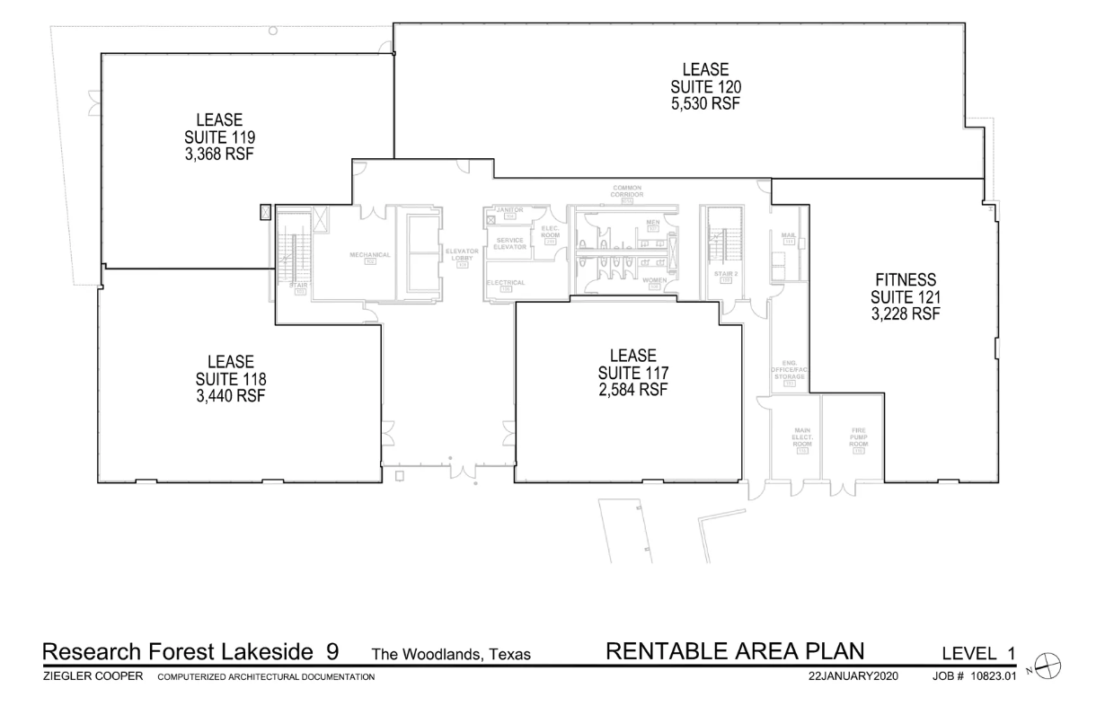 9709 Lakeside Blvd, The Woodlands, TX en alquiler Plano de la planta- Imagen 1 de 1