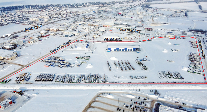 33 Schenk Ind. Rd, Sylvan Lake, AB en venta Vista aérea- Imagen 1 de 4