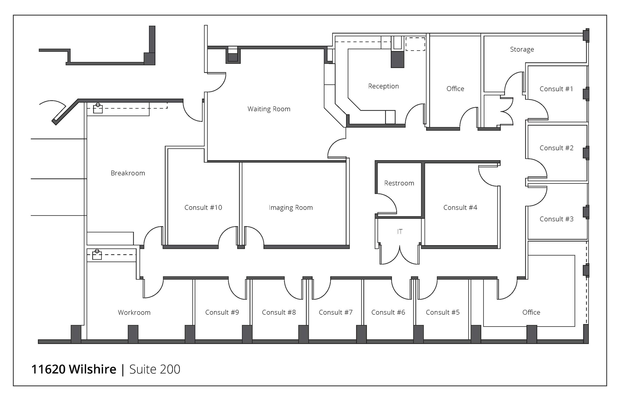 11620 Wilshire Blvd, Los Angeles, CA en alquiler Plano de la planta- Imagen 1 de 1