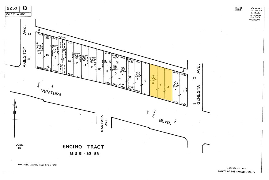 17007-17015 Ventura Blvd, Encino, CA en venta - Plano de solar - Imagen 2 de 9