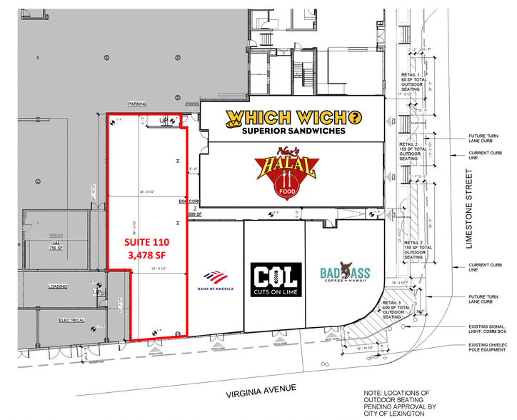 685 S Limestone, Lexington, KY en alquiler - Plano de la planta - Imagen 2 de 4