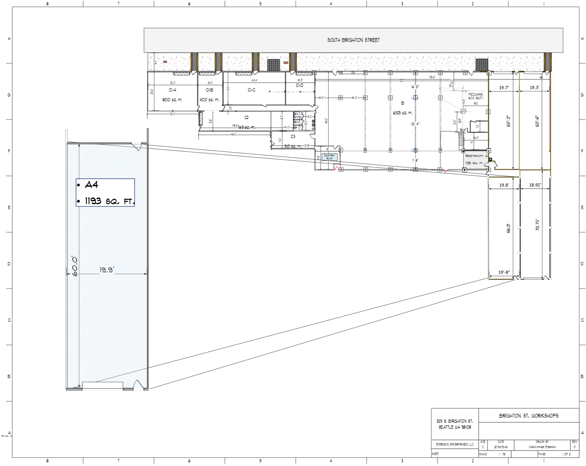 525 S Brighton St, Seattle, WA en alquiler Plano de la planta- Imagen 1 de 1