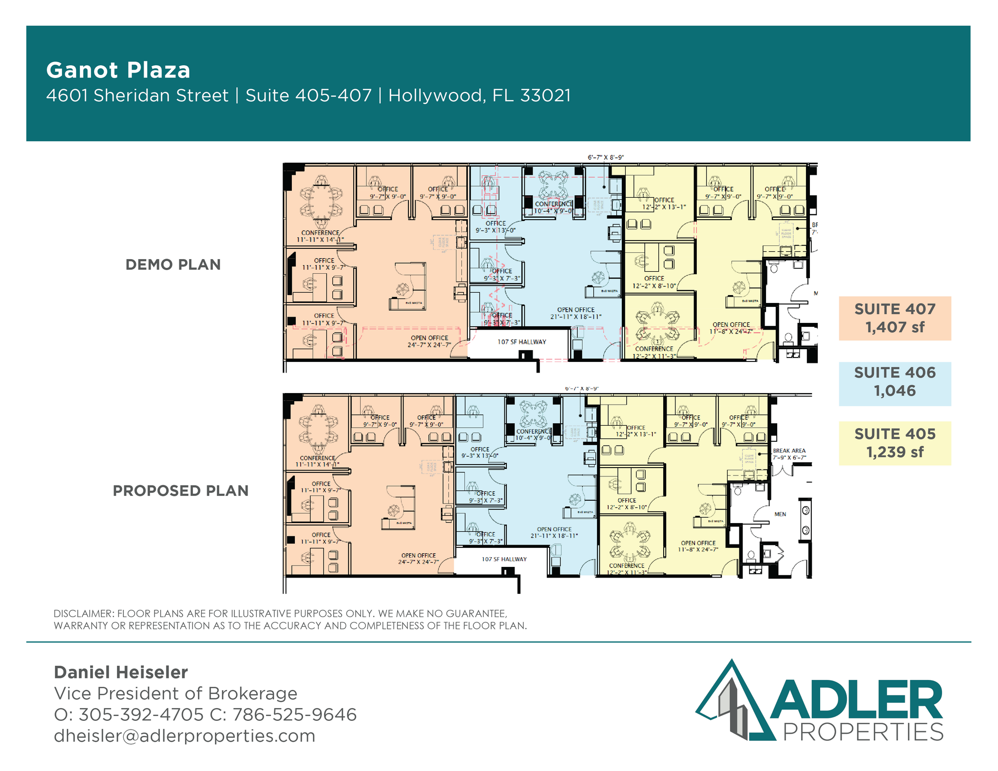 4601 Sheridan St, Hollywood, FL en alquiler Plano de la planta- Imagen 1 de 1