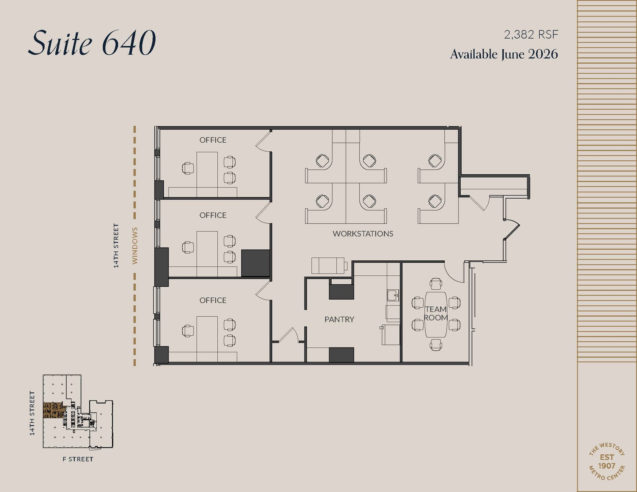 607 14th St NW, Washington, DC en alquiler Plano de la planta- Imagen 1 de 1