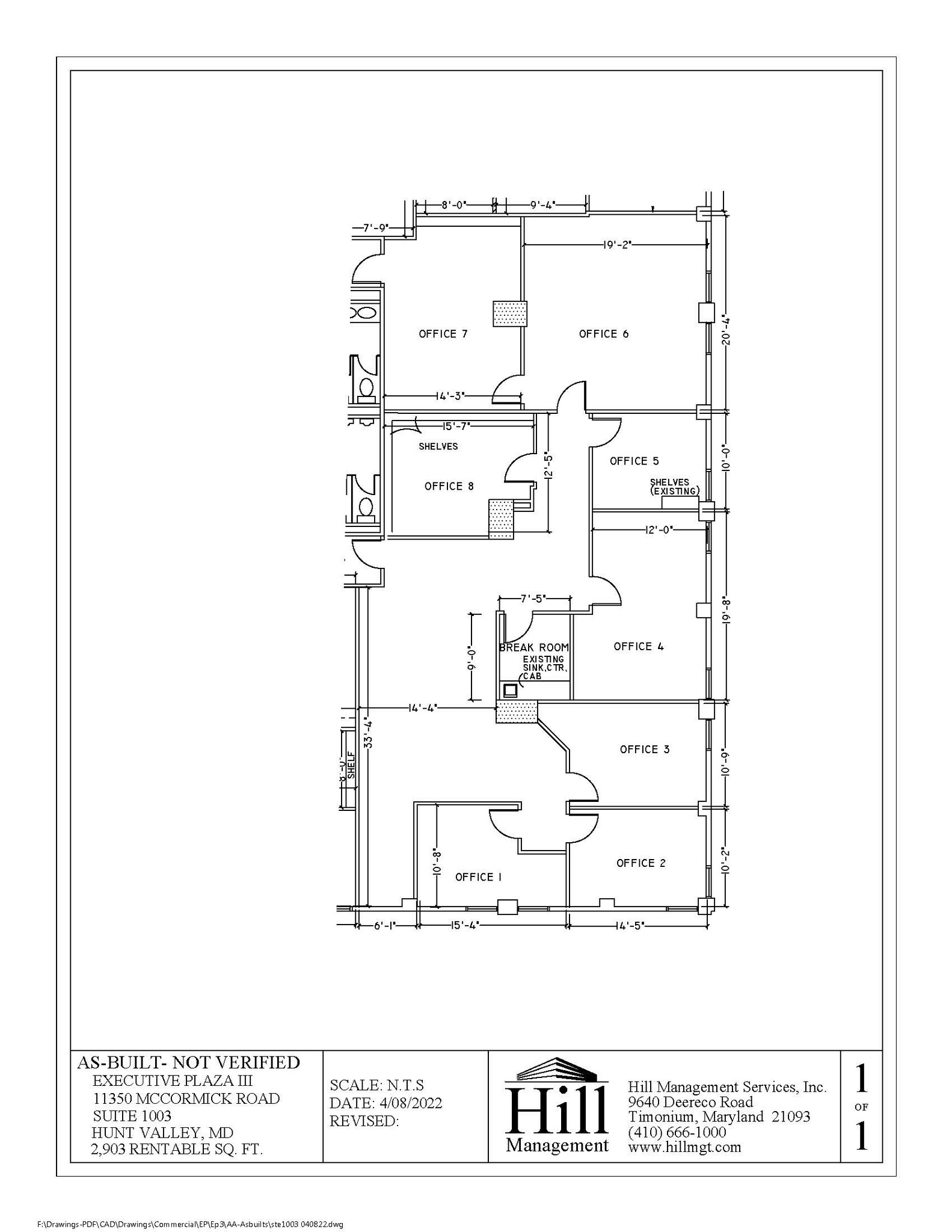 11350 McCormick Rd, Hunt Valley, MD en alquiler Plano de la planta- Imagen 1 de 1