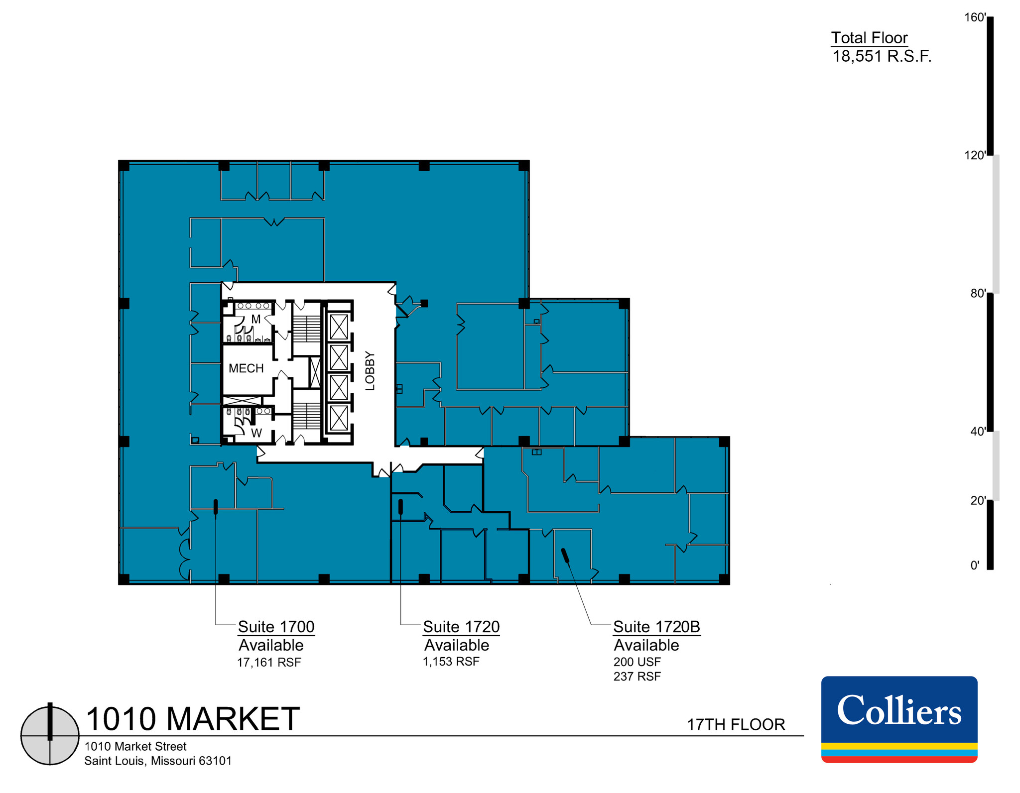 1010 Market St, Saint Louis, MO en alquiler Plano de la planta- Imagen 1 de 1