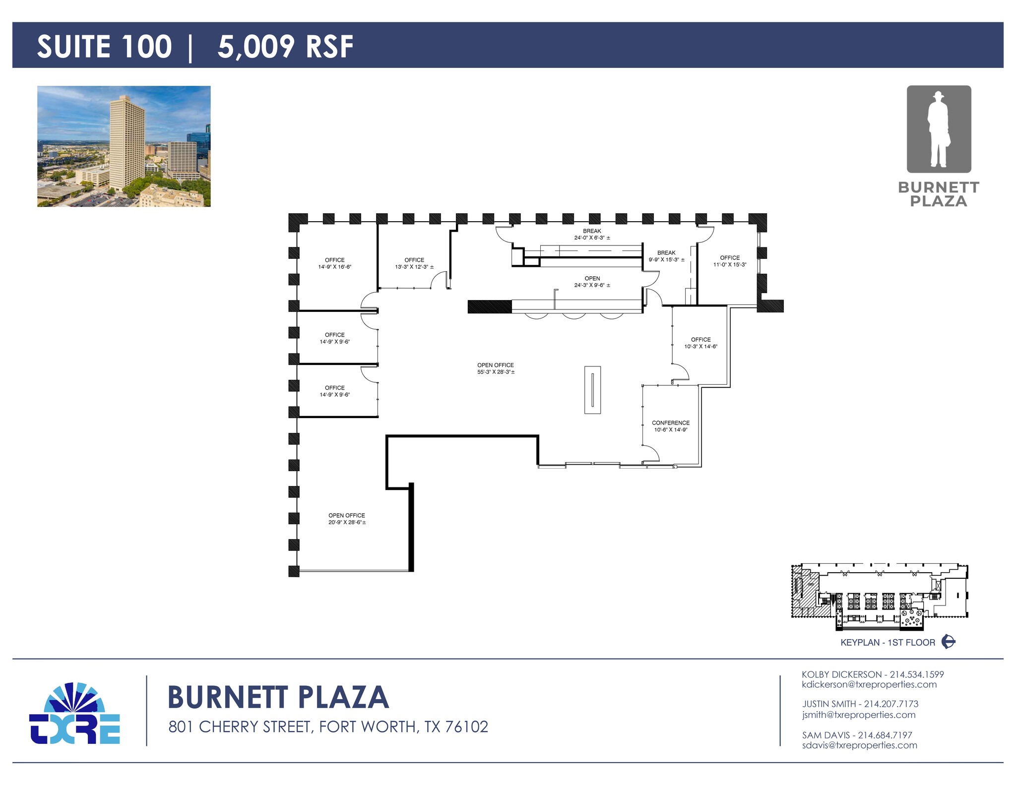 801 Cherry St, Fort Worth, TX en alquiler Plano del sitio- Imagen 1 de 2