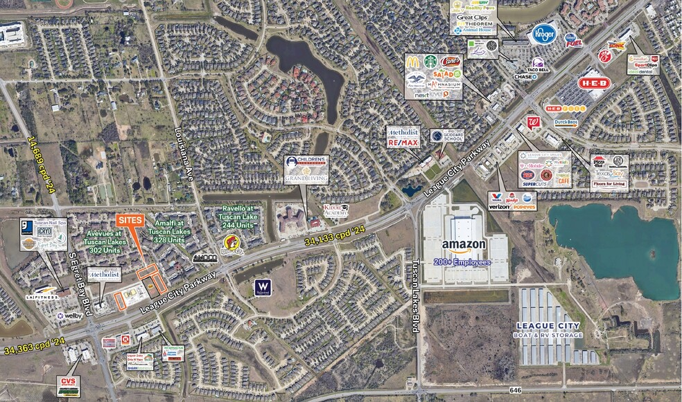 NEC Egret Bay & League City Parkway blvd, League City, TX en alquiler - Vista aérea - Imagen 2 de 5