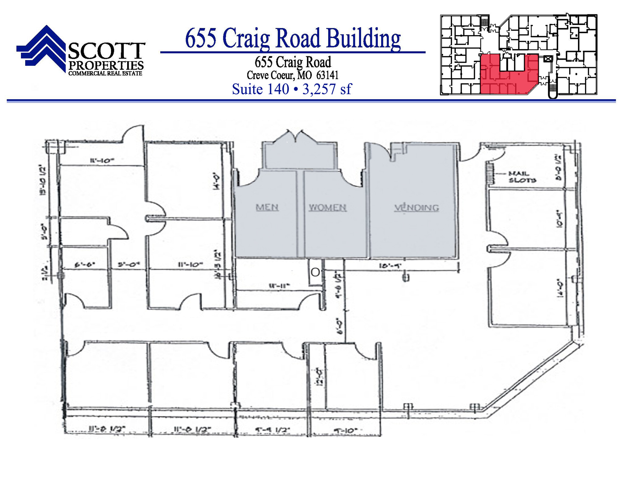 655 Craig Rd, Creve Coeur, MO en alquiler Plano de la planta- Imagen 1 de 12