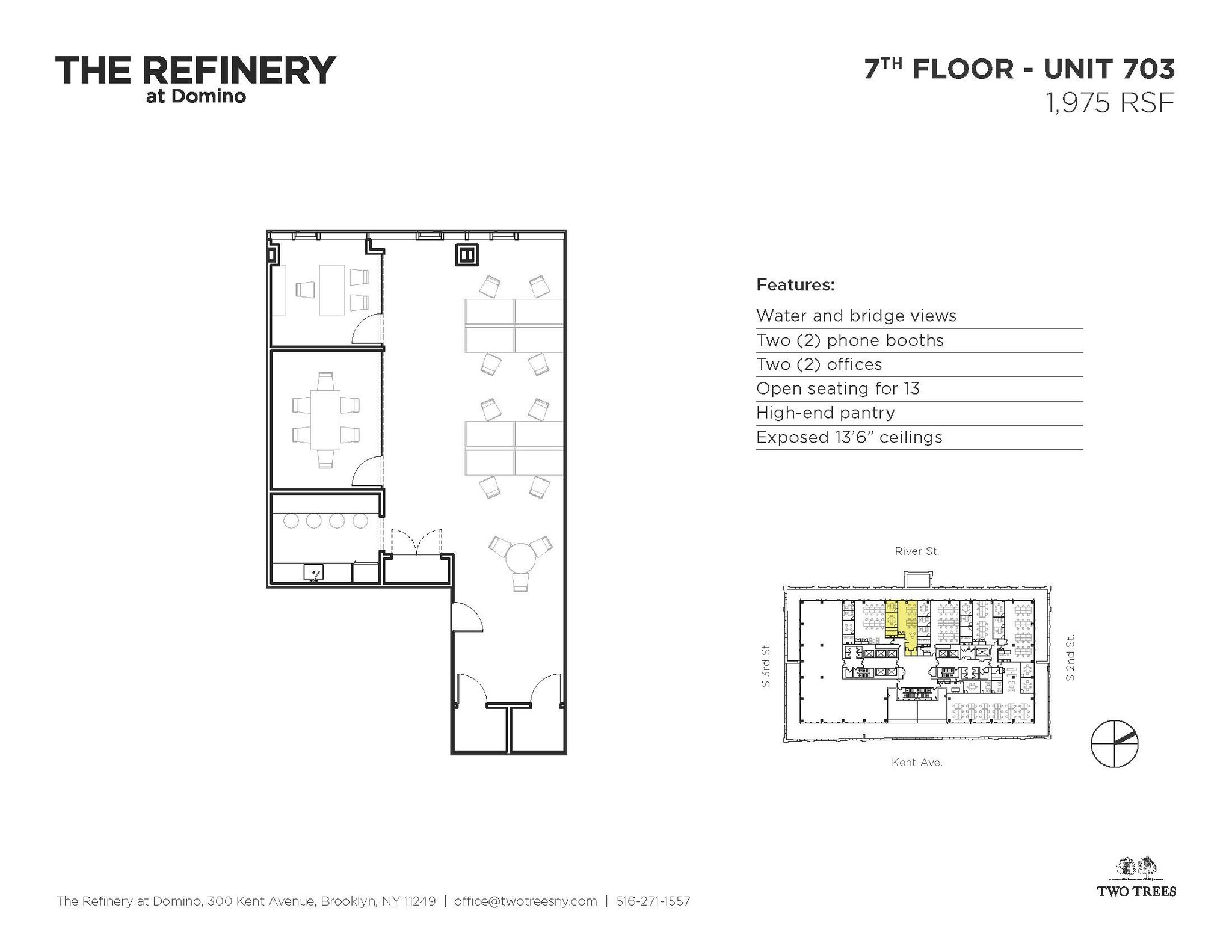 300 Kent Ave, Brooklyn, NY en alquiler Plano de la planta- Imagen 1 de 10