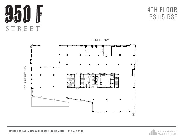 950 F St NW, Washington, DC en alquiler Plano de la planta- Imagen 1 de 1