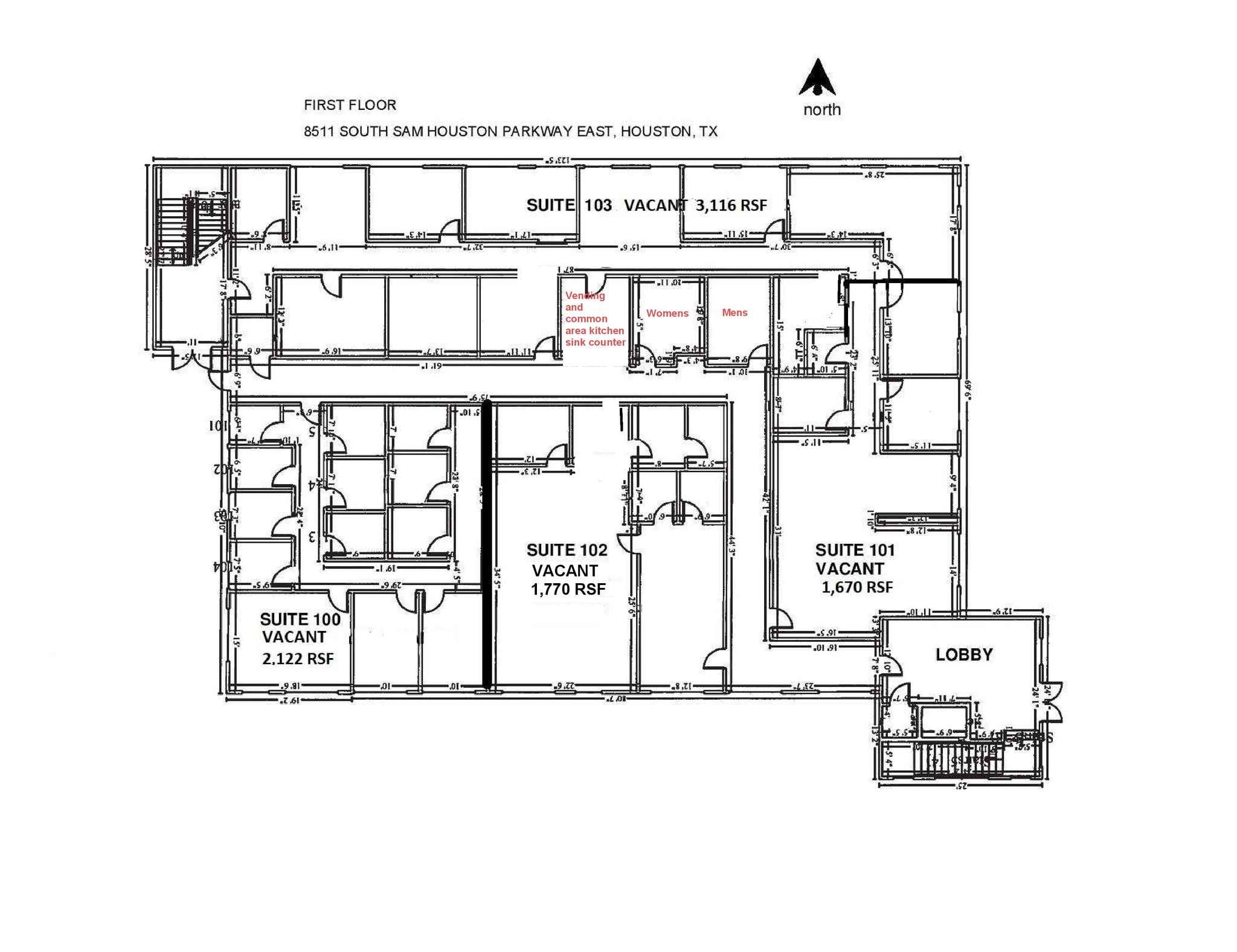 8511 S Sam Houston Pky E, Houston, TX en alquiler Plano de la planta- Imagen 1 de 1