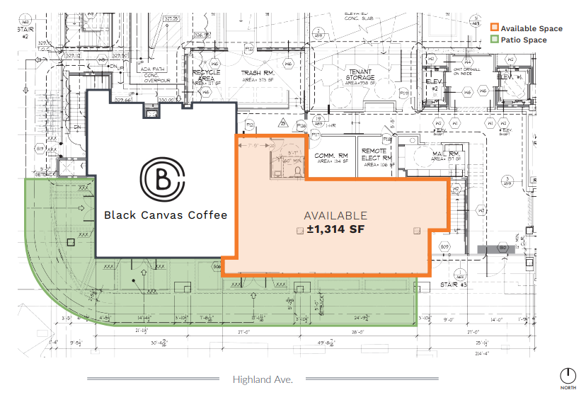 1411 N Highland Ave, Hollywood, CA en alquiler Plano de la planta- Imagen 1 de 1