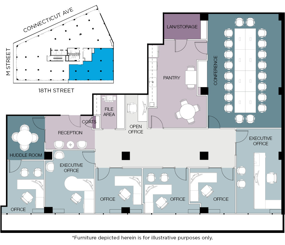 1150 Connecticut Ave NW, Washington, DC en alquiler Plano de la planta- Imagen 1 de 1