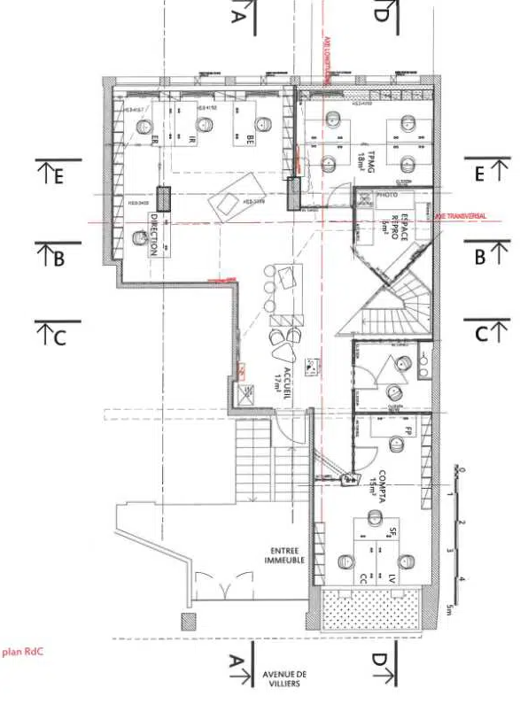 98 Avenue De Villiers, Paris en alquiler Plano de la planta- Imagen 1 de 1