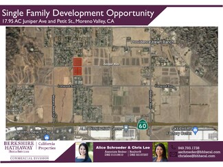 Más detalles para SFR Community Development  Opportunity – Terrenos en venta, Moreno Valley, CA