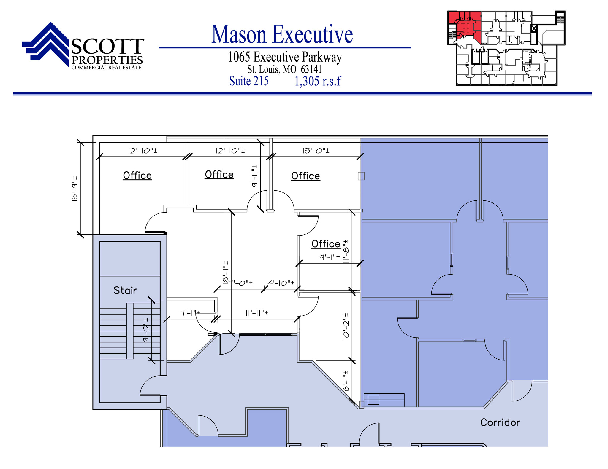 1065 Executive Parkway Dr, Creve Coeur, MO en alquiler Plano de la planta- Imagen 1 de 6