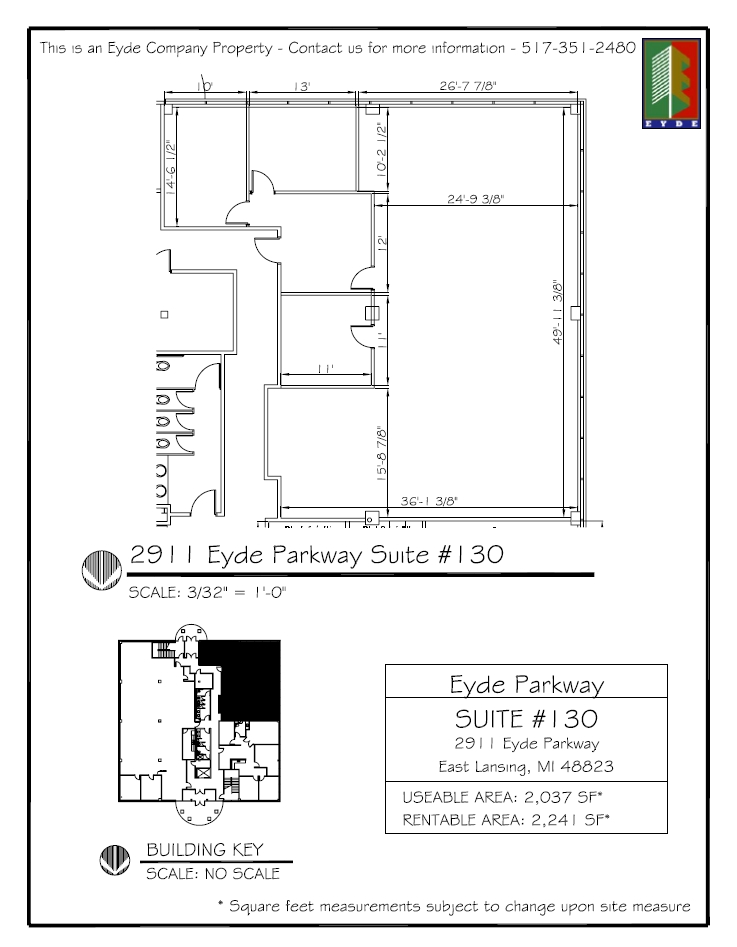 2911 Eyde Pky, East Lansing, MI en alquiler Plano de la planta- Imagen 1 de 1