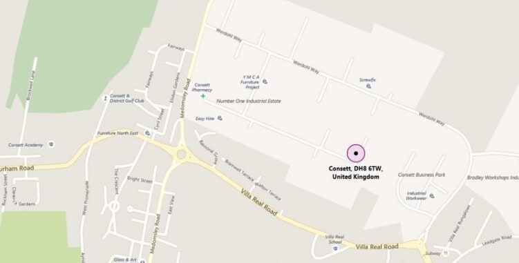 Werdohl Way, Consett en alquiler Mapa- Imagen 1 de 1