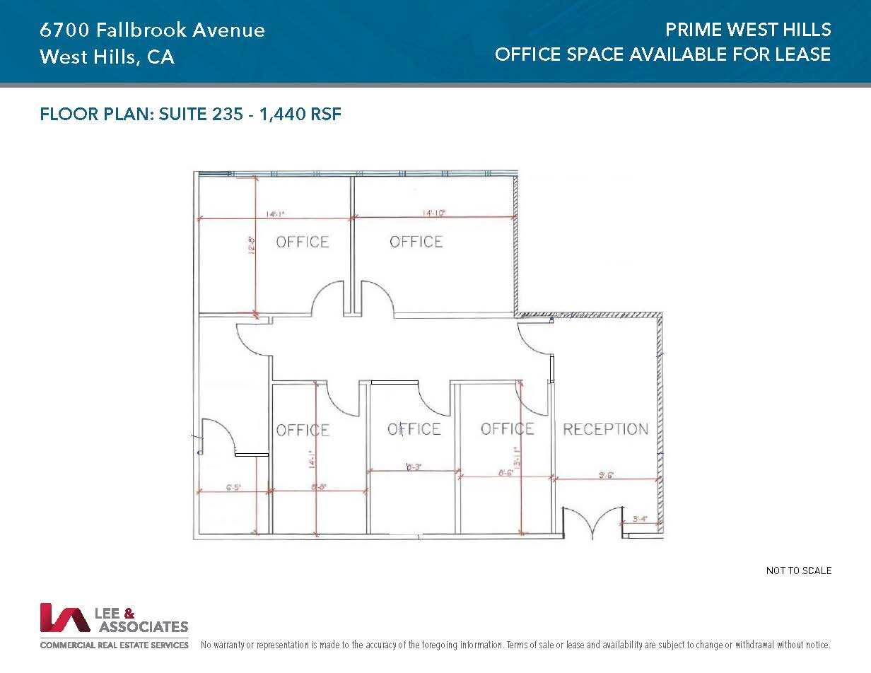 6700 Fallbrook Ave, West Hills, CA en alquiler Plano de la planta- Imagen 1 de 1