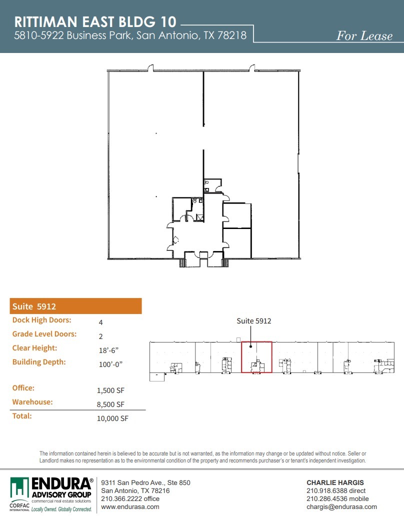 5810-5922 Business Park, San Antonio, TX en alquiler Plano de la planta- Imagen 1 de 1