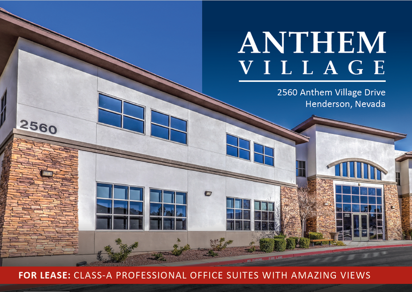 2560 Anthem Village Dr, Henderson, NV en alquiler - Foto del edificio - Imagen 1 de 28