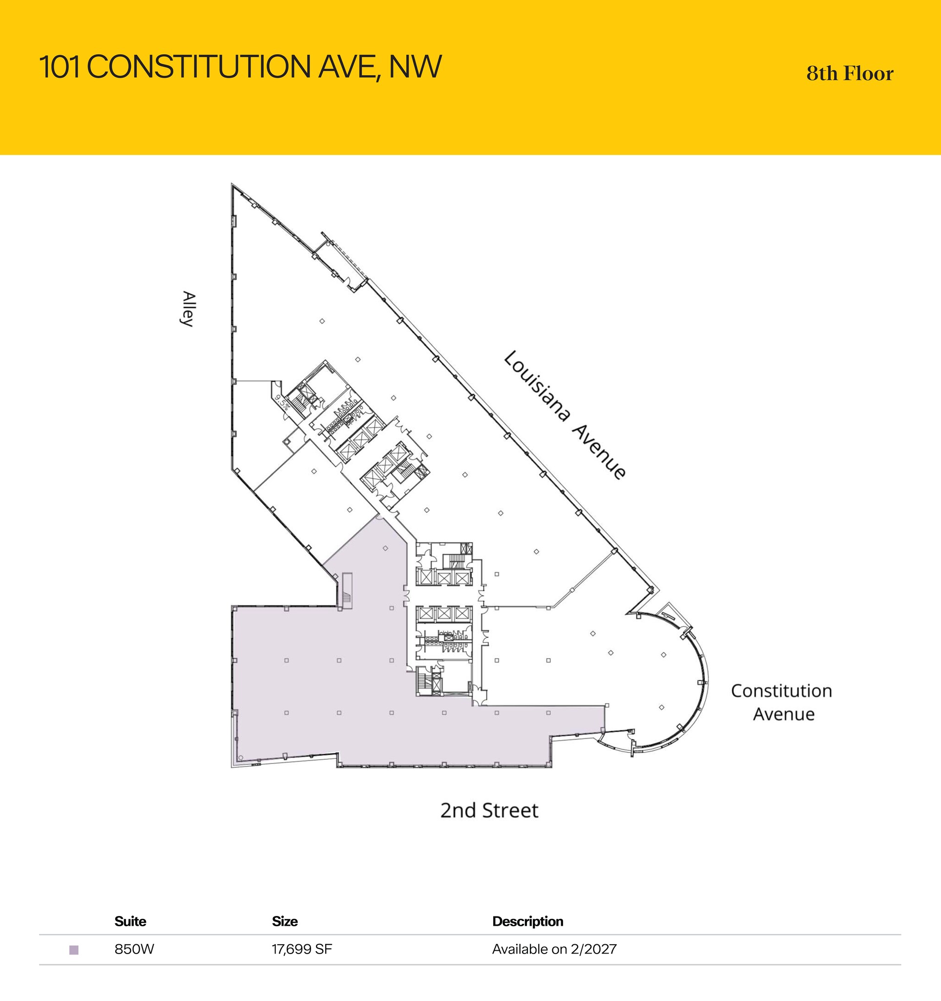 101 Constitution Ave NW, Washington, DC en alquiler Plano de la planta- Imagen 1 de 1