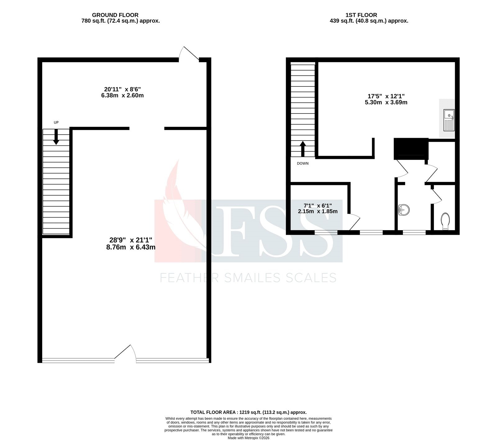 2 Moss's Arcade, Ripon en alquiler Plano de la planta- Imagen 1 de 7