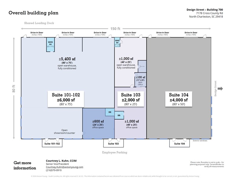 7178 Cross County Rd, Charleston, SC en alquiler - Plano de la planta - Imagen 2 de 12