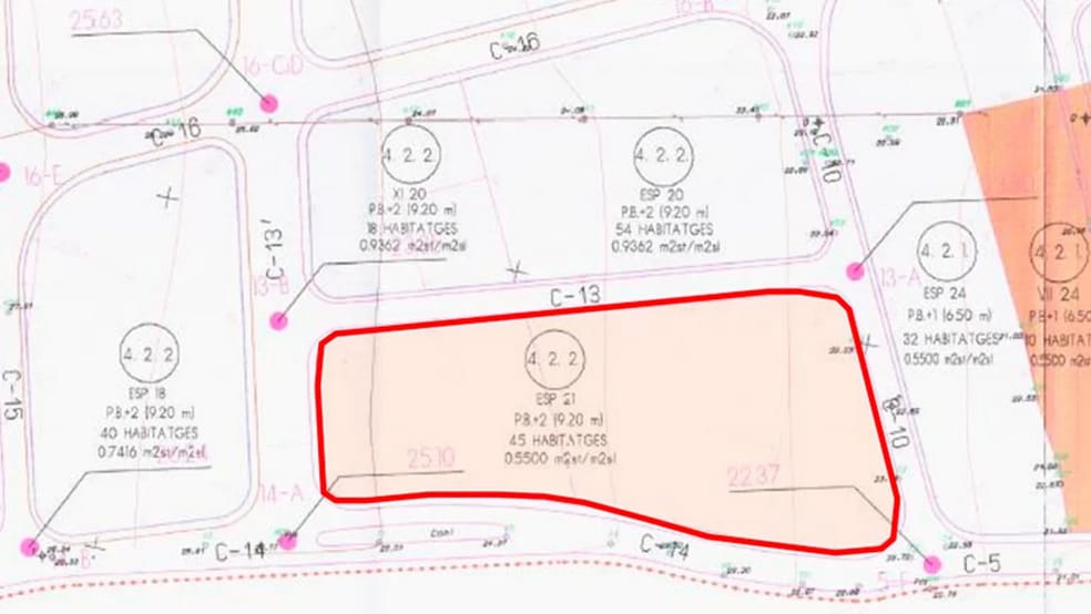 Carrer de Ramon Llull, 20-20A, Mont-roig del Camp, Tarragona en venta - Plano de solar - Imagen 3 de 3