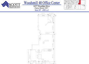 14377 Woodlake Dr, Chesterfield, MO en alquiler Plano de la planta- Imagen 1 de 11