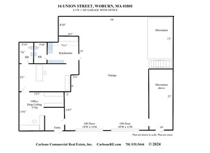 16 Union St, Woburn, MA en alquiler Plano de la planta- Imagen 2 de 15