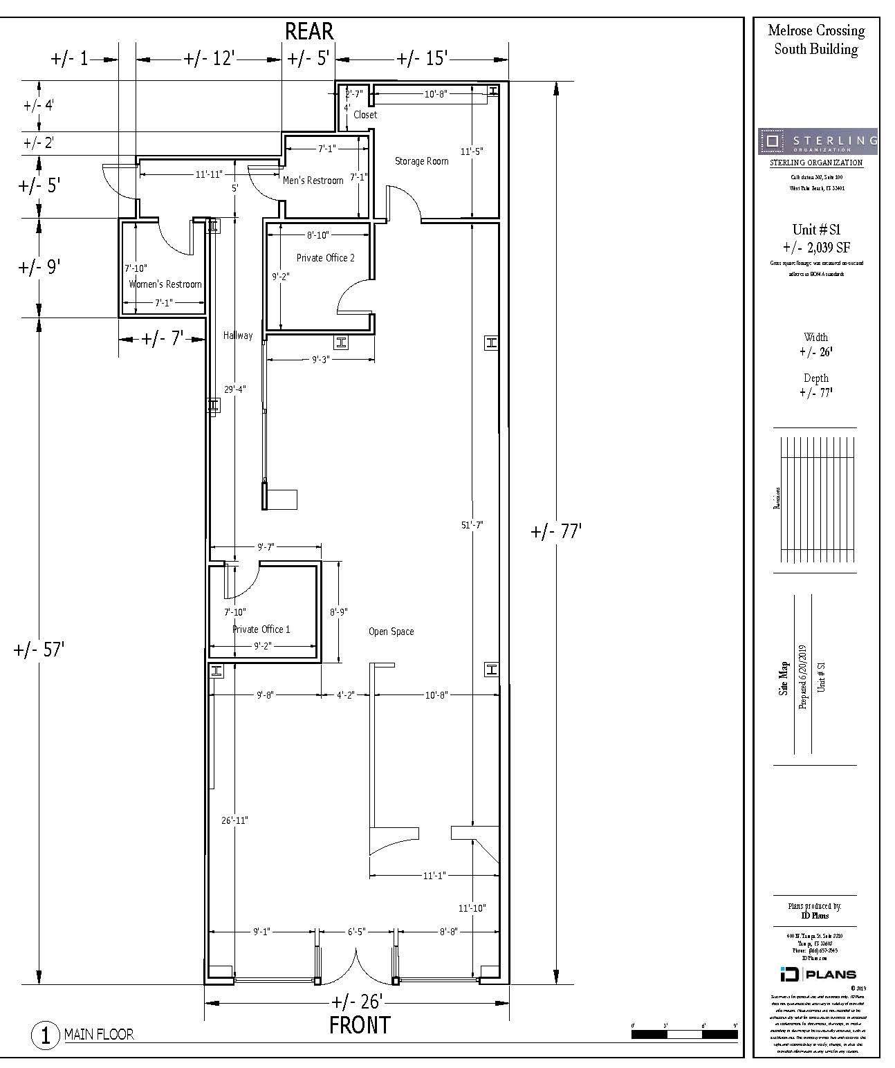 8378-8384 Melrose Ave, Los Angeles, CA en alquiler Plano de la planta- Imagen 1 de 6