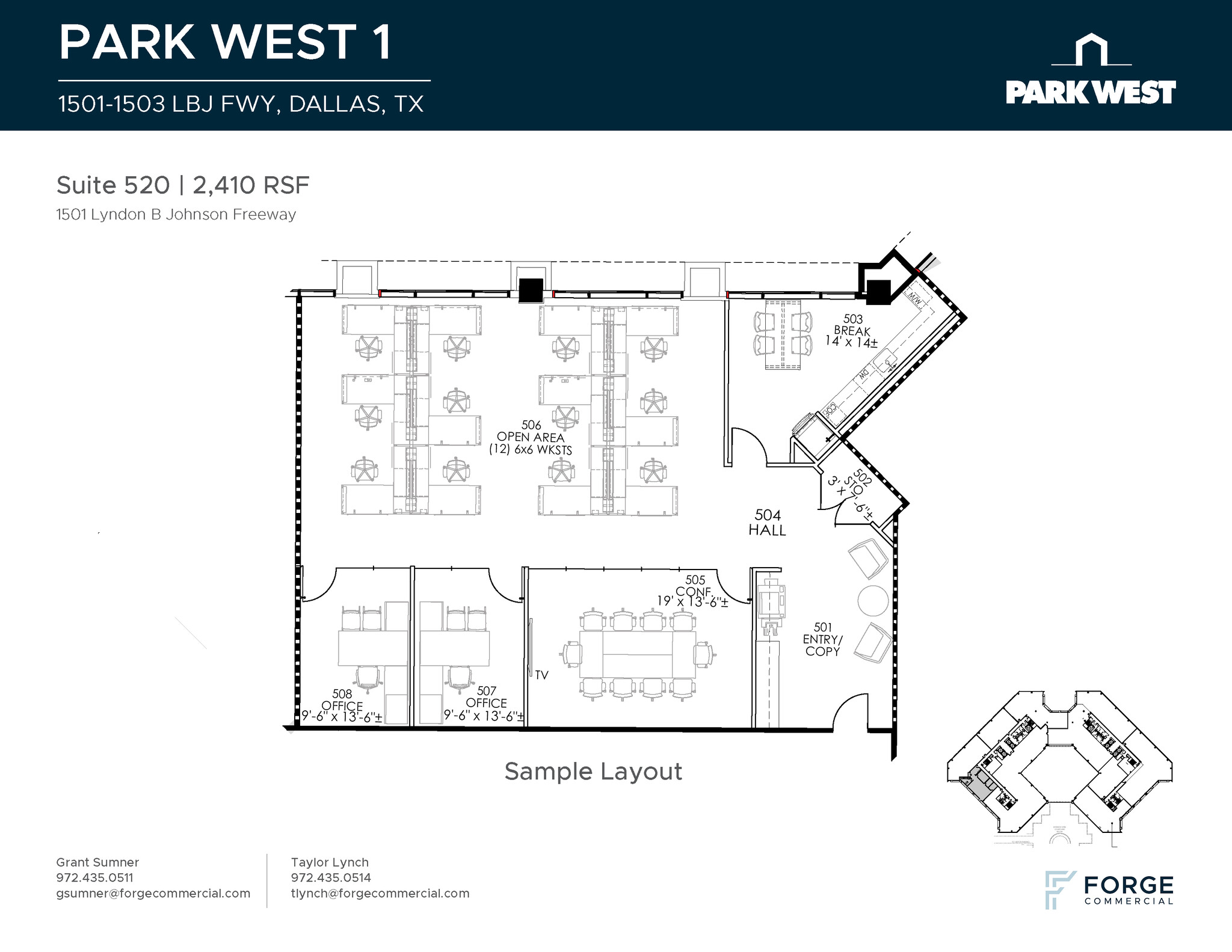 1501-1507 Lyndon B Johnson Fwy, Dallas, TX en alquiler Plano de la planta- Imagen 1 de 3