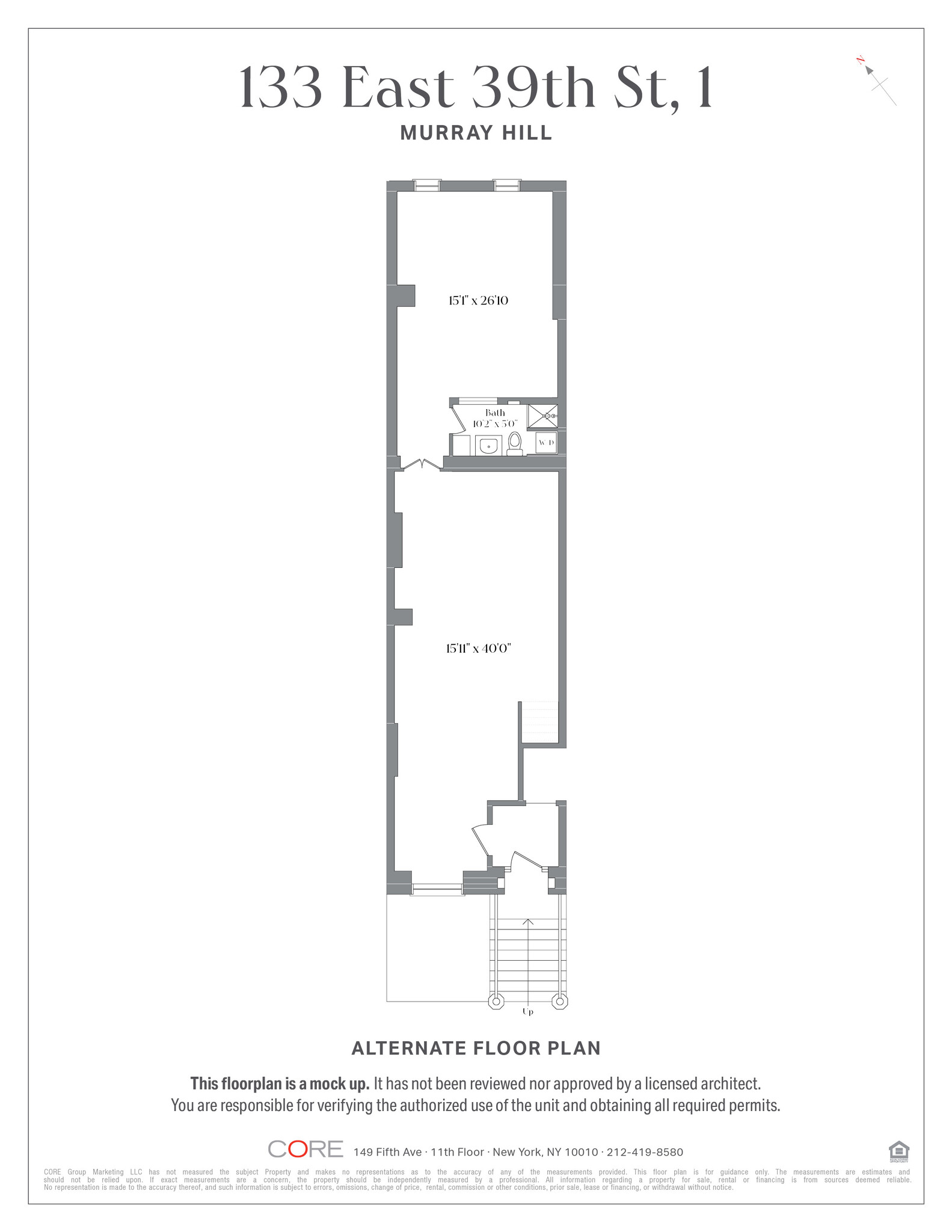 133 E 39th St, New York, NY en alquiler Plano de la planta- Imagen 1 de 2