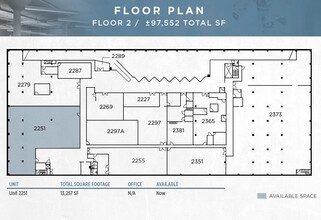 2201 Poplar St, Oakland, CA en alquiler Plano de la planta- Imagen 1 de 2